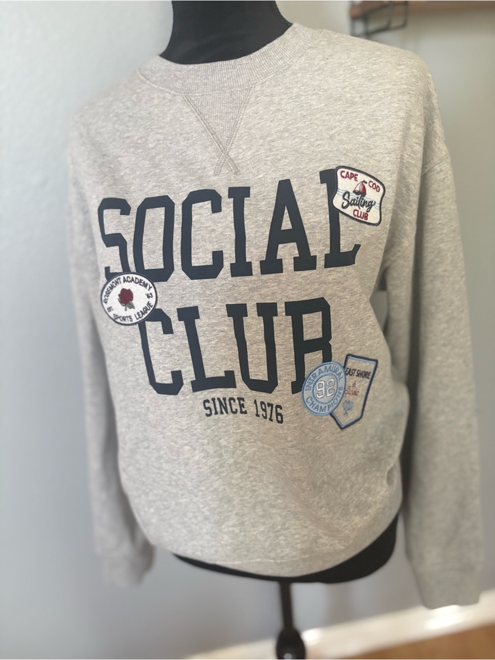 Arizona Jean Company Light Gray "Social Club" Crewneck Sweatshirt